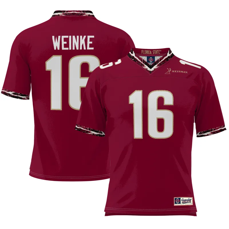 Florida State Seminoles Jersey Black On The Clock Full Button Jersey - Image 2