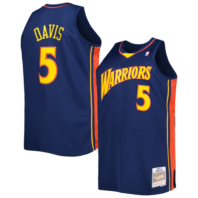 Golden State Warriors Jersey Baron Davis Navy 2006-07 Hardwood Classics Swingman Jersey - Image 2