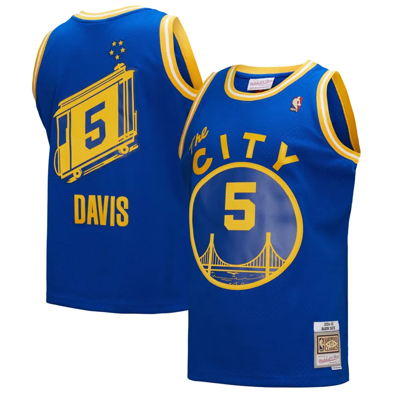 Golden State Warriors Jersey Baron Davis Navy 2006-07 Hardwood Classics Swingman Jersey - Image 3