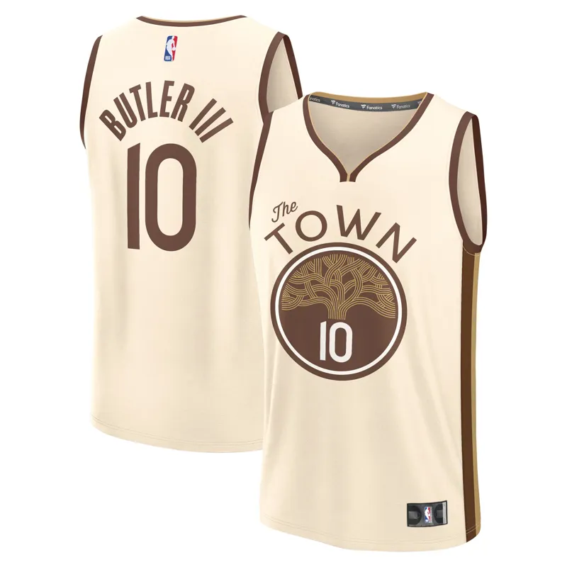 Golden State Warriors Jersey Jimmy Butler Iii Tan 2025-26 City Edition Fast Break Jersey
