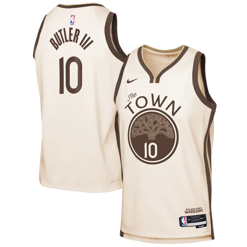 Golden State Warriors Jersey Jimmy Butler Iii Tan 2025-26 City Edition Fast Break Jersey - Image 2