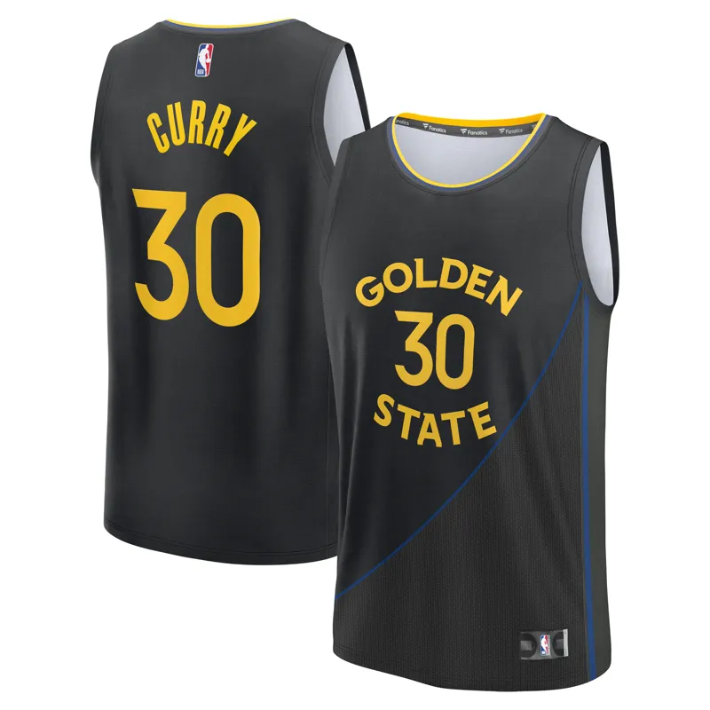 Golden State Warriors Jersey Stephen Curry Black Fast Break Player Statement Edition Jersey - Image 2