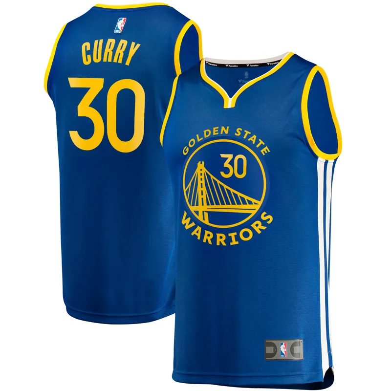 Golden State Warriors Jersey Stephen Curry Royal Big & Tall Fast Break Player Icon Edition Jersey