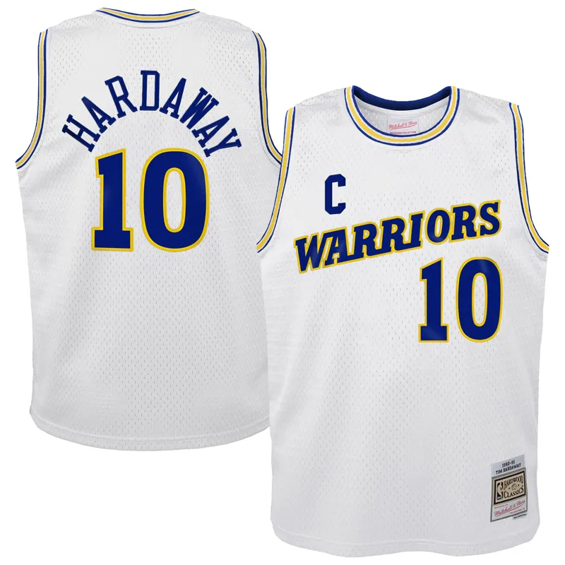 Golden State Warriors Jersey Tim Hardaway White 1990-91 Hardwood Classics Swingman Throwback Home