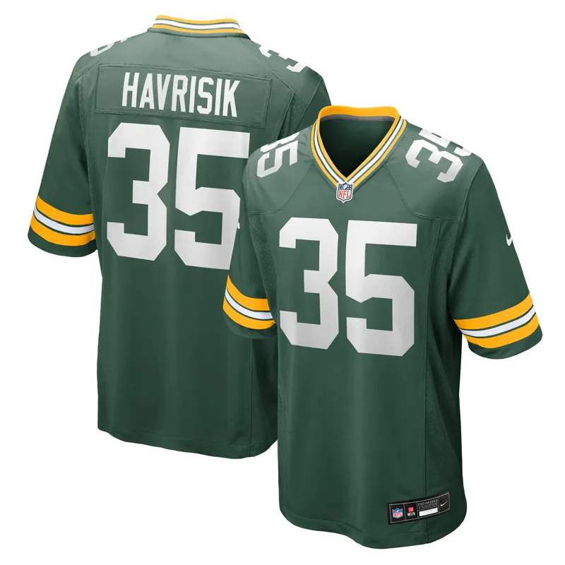 Green Bay Packers Jersey Lucas Havrisik Green Team Game Jersey - Image 2