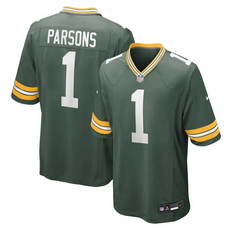 Green Bay Packers Jersey Micah Parsons Green Game Player Jersey - Image 3