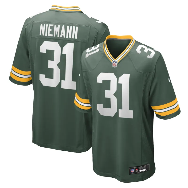 Green Bay Packers Jersey Nick Niemann Green Team Game Jersey - Image 2
