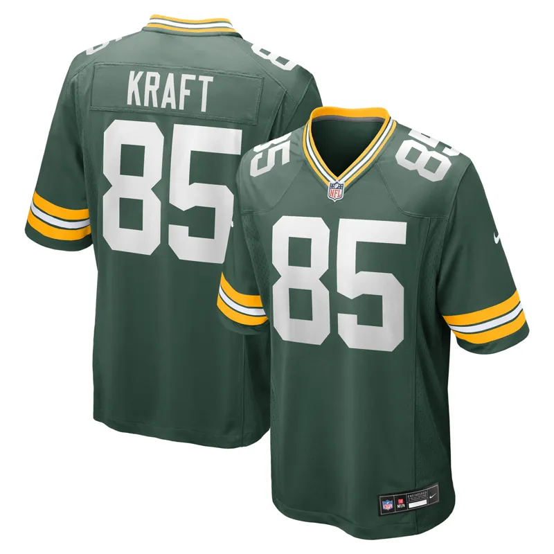 Green Bay Packers Jersey Tucker Kraft Green Game Jersey