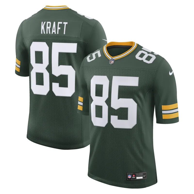 Green Bay Packers Jersey Tucker Kraft Green Game Jersey - Image 4