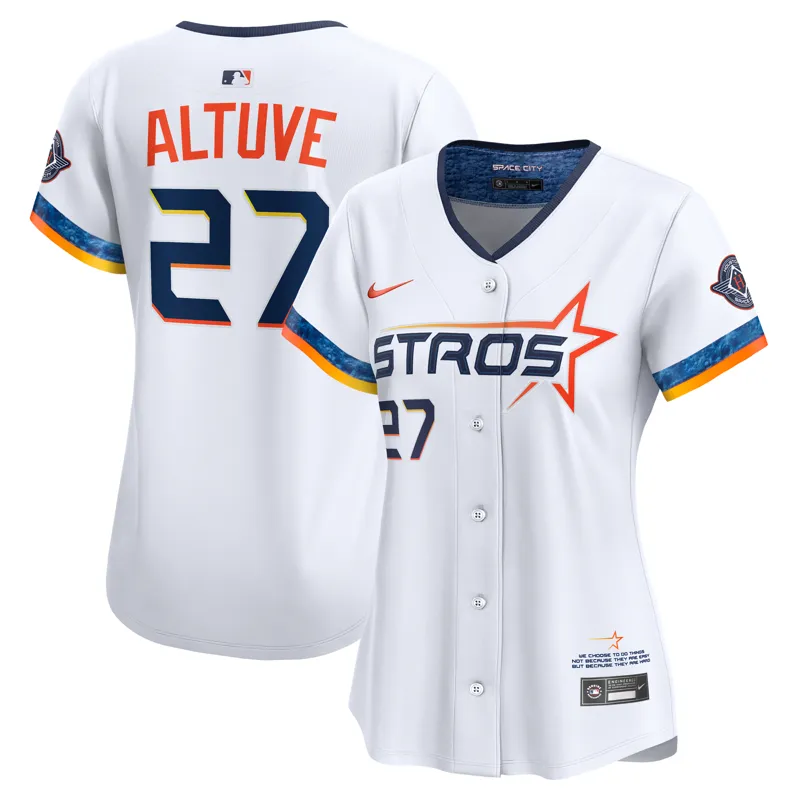 Houston Astros Jersey Jose Altuve White 2025 City Connect Elite Player Jersey - Image 2
