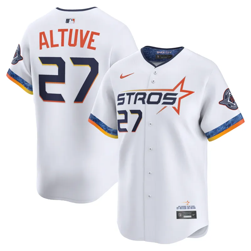 Houston Astros Jersey Jose Altuve White 2025 City Connect Elite Player Jersey - Image 4
