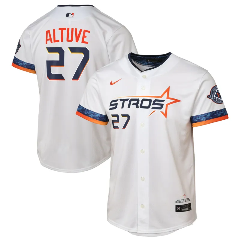 Houston Astros Jersey Jose Altuve White 2025 City Connect Elite Player Jersey - Image 3