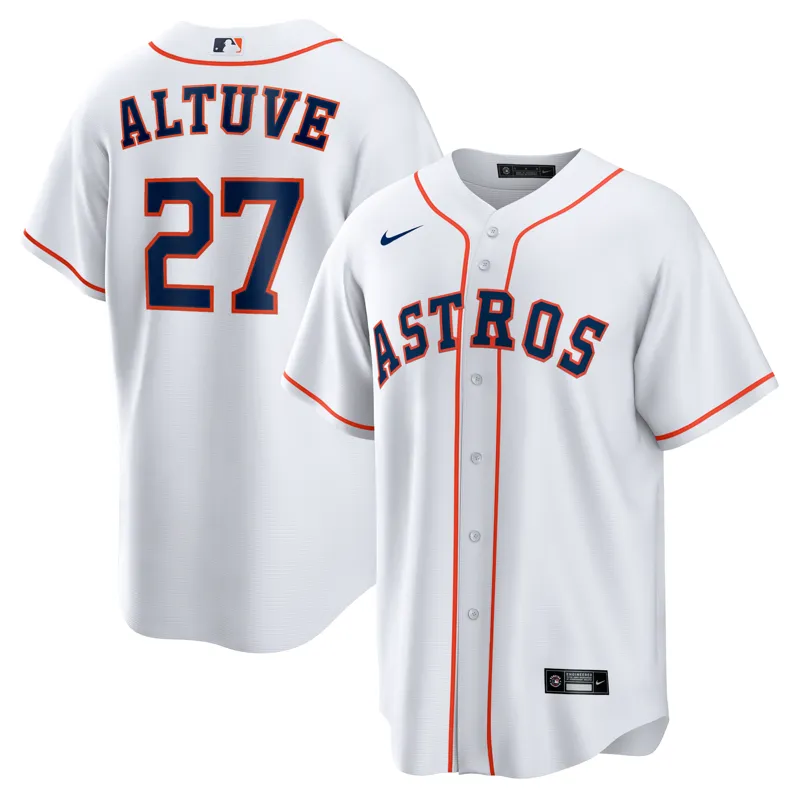Houston Astros Jersey Jose Altuve White Home Limited Player Jersey - Image 4