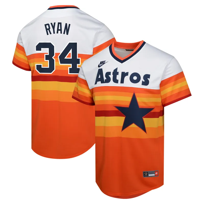 Houston Astros Jersey Nolan Ryan Navy Cooperstown Collection Big & Tall Mesh Batting Practice Jersey - Image 4