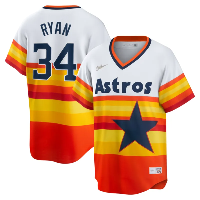 Houston Astros Jersey Nolan Ryan Navy Cooperstown Collection Big & Tall Mesh Batting Practice Jersey - Image 5