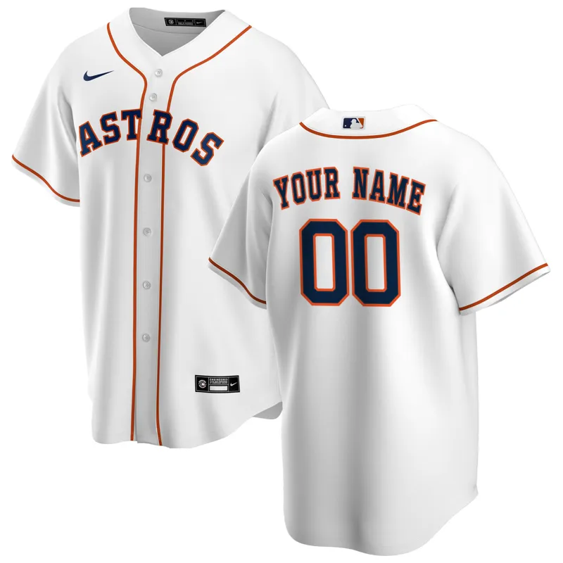 Houston Astros Jersey White Home Custom Jersey - Image 3