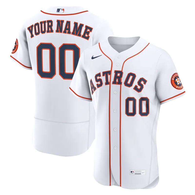 Houston Astros Jersey White Home Custom Jersey - Image 2