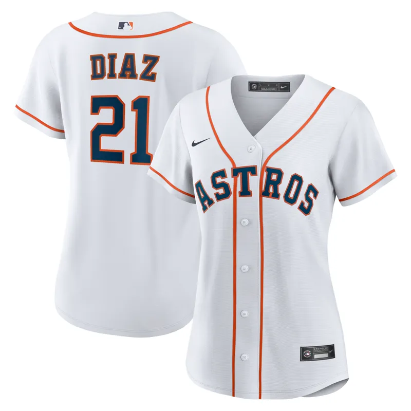 Houston Astros Jersey Yainer Diaz White Home Jersey