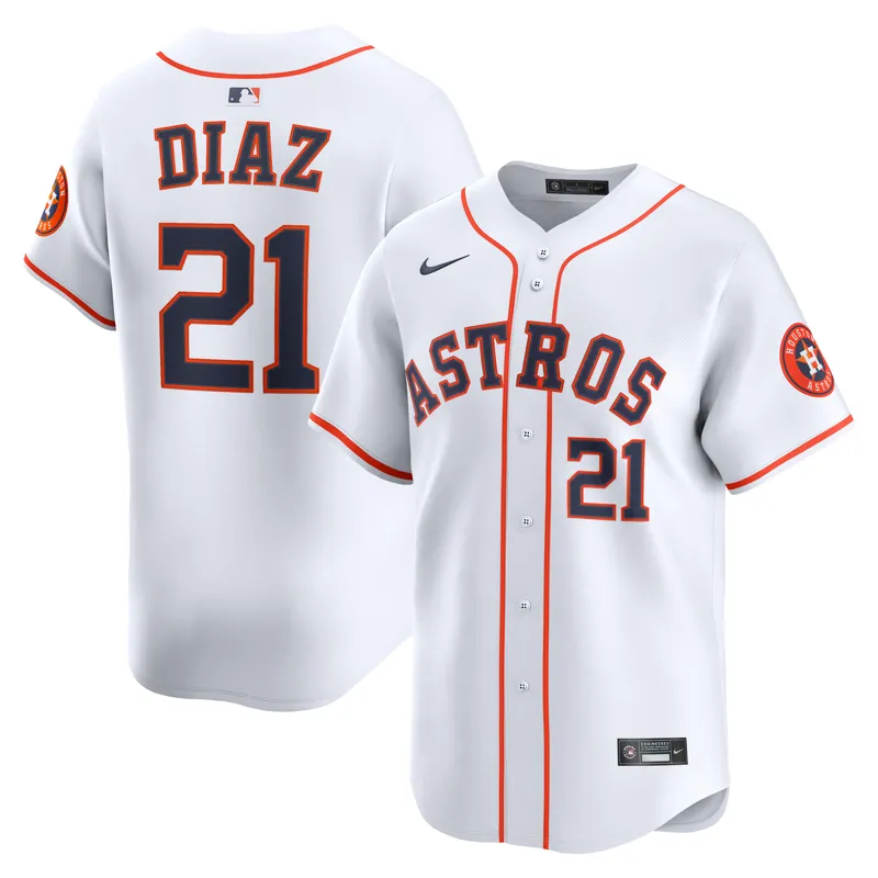 Houston Astros Jersey Yainer Diaz White Home Jersey - Image 3