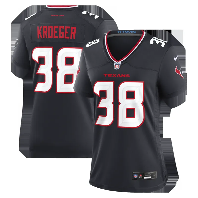Houston Texans Jersey Kai Kroeger Navy Team Game Jersey