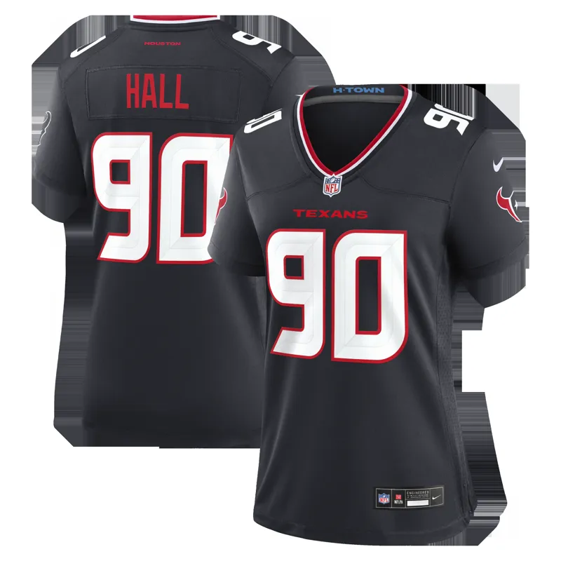 Houston Texans Jersey Logan Hall Navy Team Game Jersey