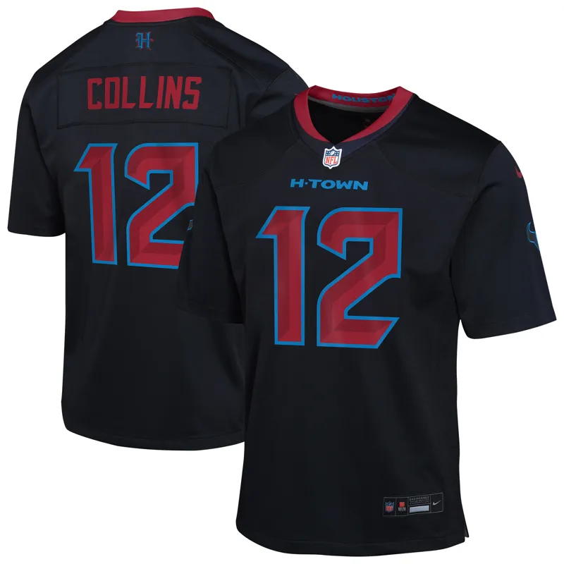 Houston Texans Jersey Nico Collins Navy Alternate Game Jersey