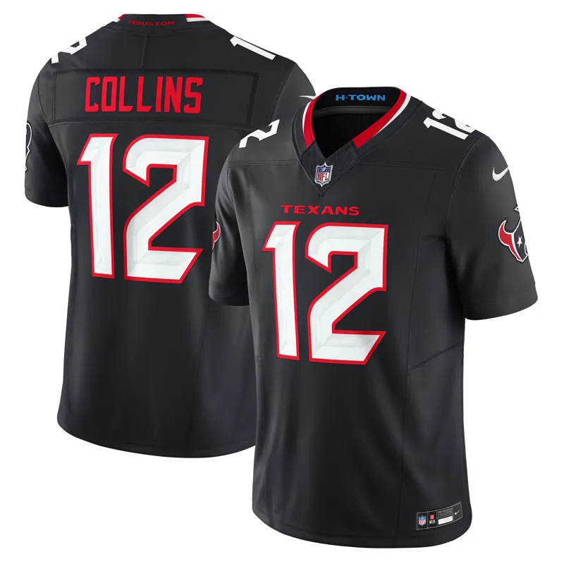 Houston Texans Jersey Nico Collins Navy Team Vapor Fuse Limited Jersey