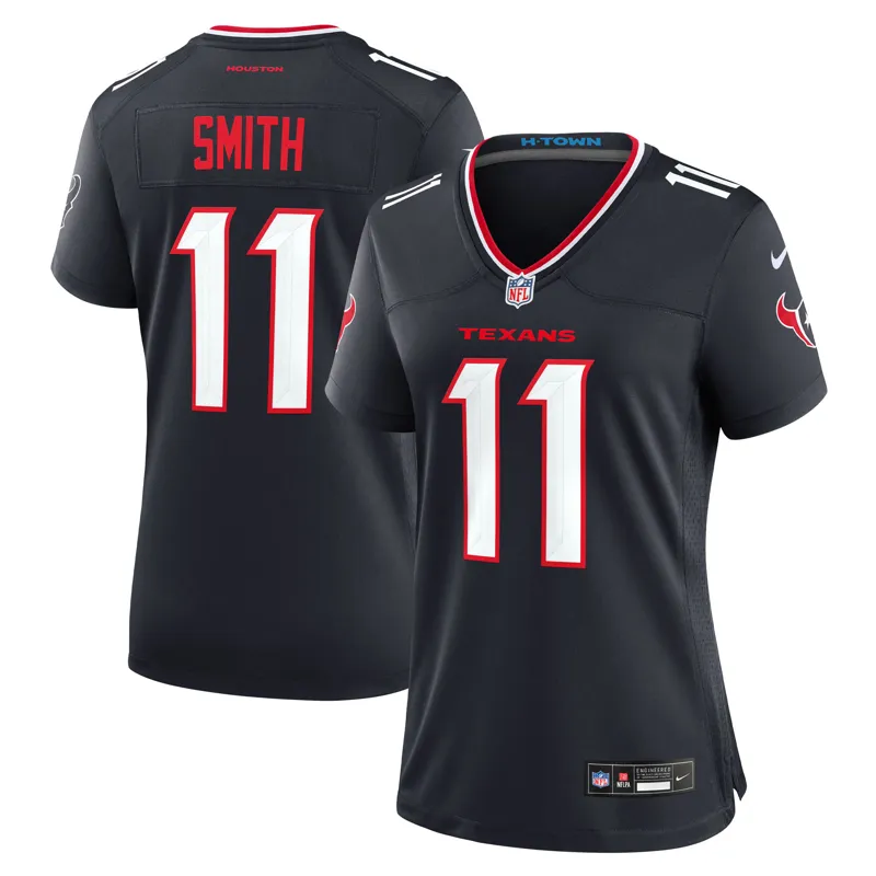 Houston Texans Jersey Tremon Smith Navy Team Game Jersey