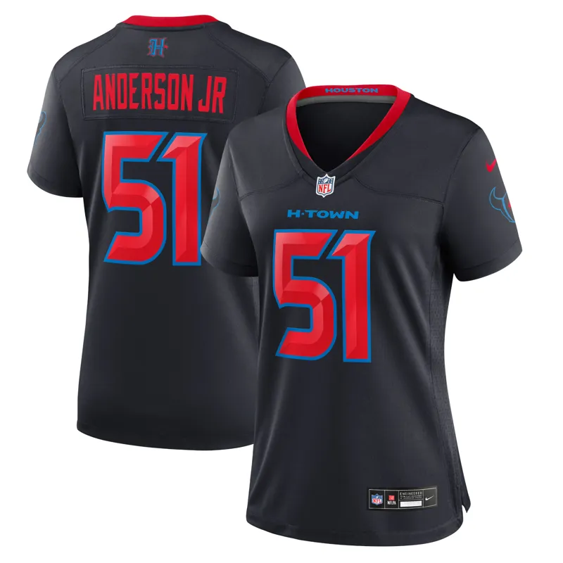 Houston Texans Jersey Tremon Smith Navy Team Game Jersey - Image 3