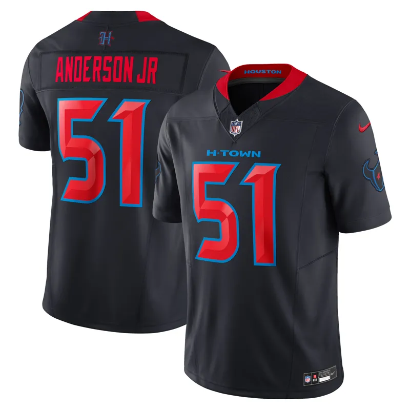 Houston Texans Jersey Tremon Smith Navy Team Game Jersey - Image 4