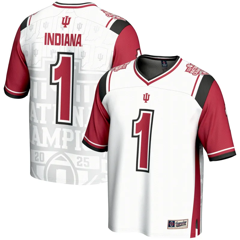 Indiana Hoosiers Jersey #1 White Swingman Jersey - Image 4