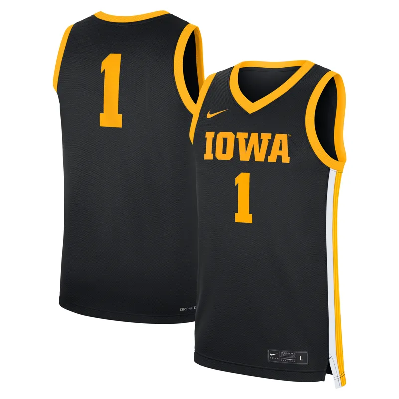 Iowa Hawkeyes Jersey #1 Black Road Jersey