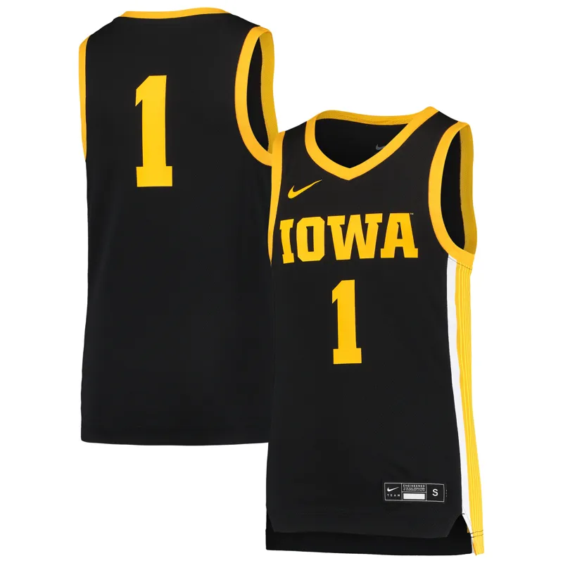 Iowa Hawkeyes Jersey #1 Black Road Jersey - Image 2