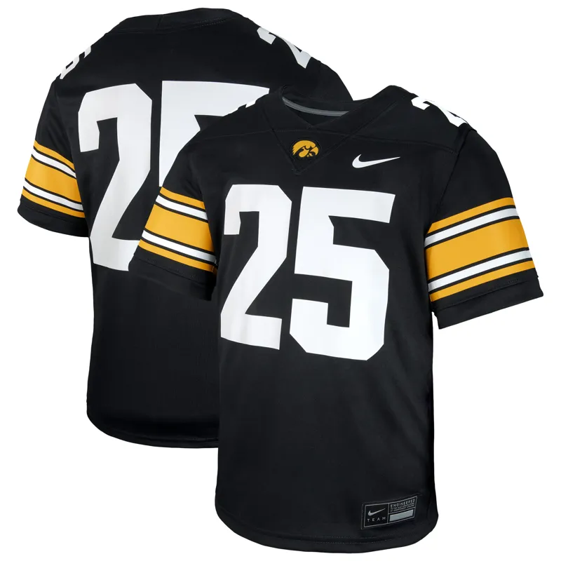 Iowa Hawkeyes Jersey #1 Black Road Jersey - Image 4