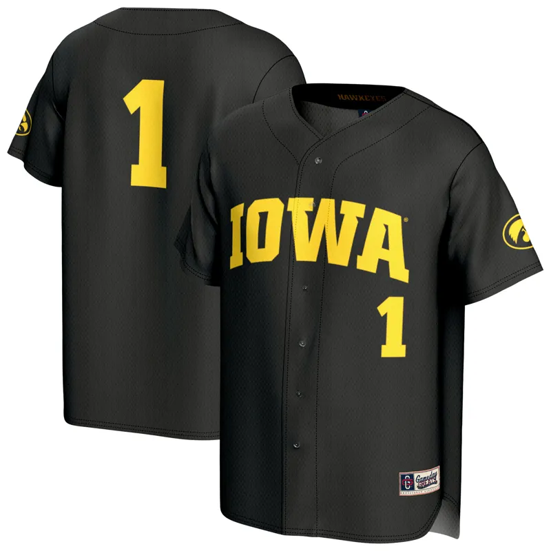 Iowa Hawkeyes Jersey Gameday Greats Black Lightweight Collegiate Jersey - Image 2