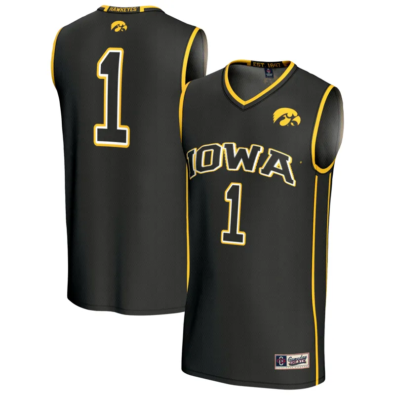 Iowa Hawkeyes Jersey Gameday Greats Black Lightweight Collegiate Jersey - Image 3