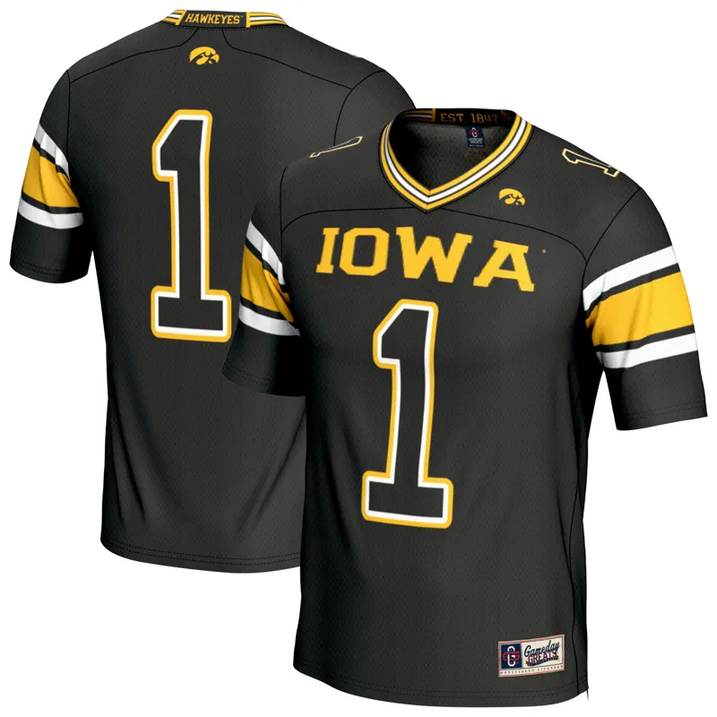 Iowa Hawkeyes Jersey Gameday Greats Black Lightweight Collegiate Jersey