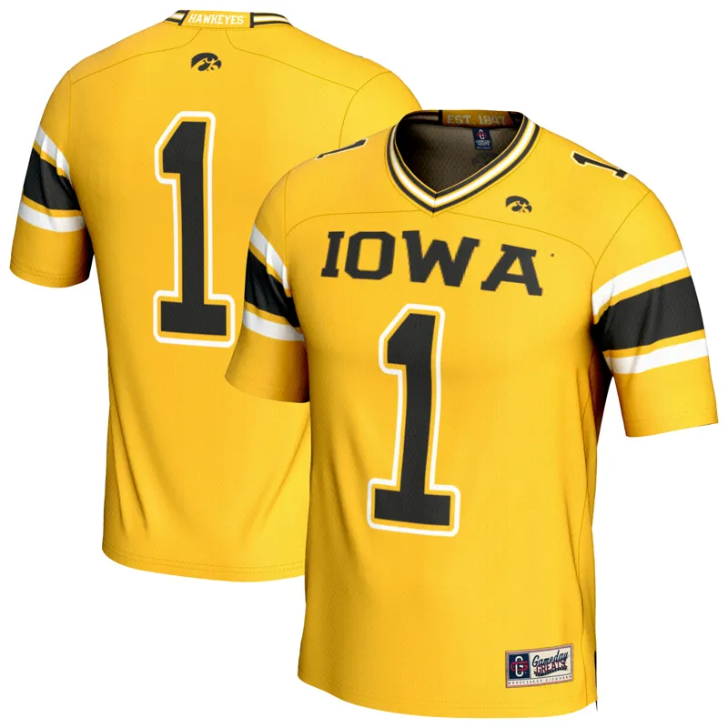 Iowa Hawkeyes Jersey Gameday Greats Black Lightweight Collegiate Jersey - Image 4