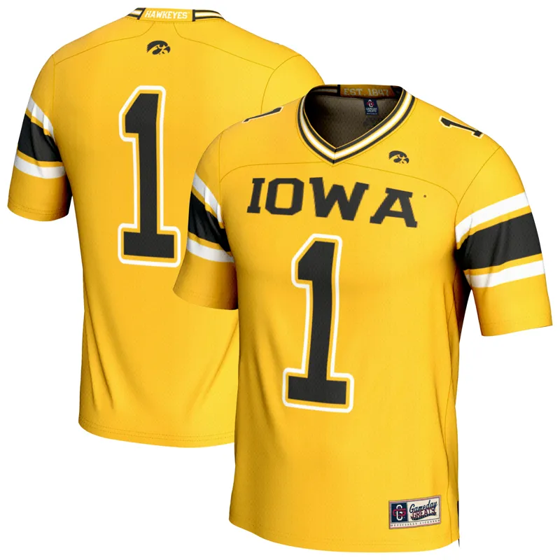 Iowa Hawkeyes Jersey Gameday Greats Black Lightweight Collegiate Jersey - Image 2
