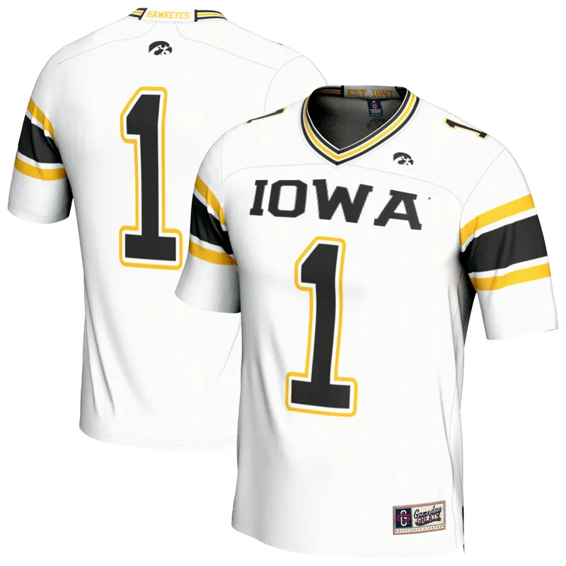 Iowa Hawkeyes Jersey Gameday Greats White Lightweight Collegiate Jersey - Image 2