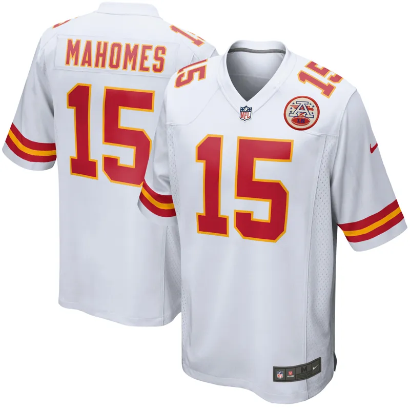 Kansas City Chiefs Jersey Patrick Mahomes White Game Jersey