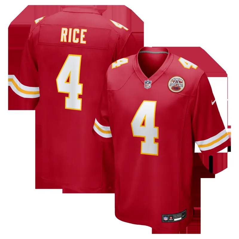 Kansas City Chiefs Jersey Rashee Rice Red Game Jersey - Image 2