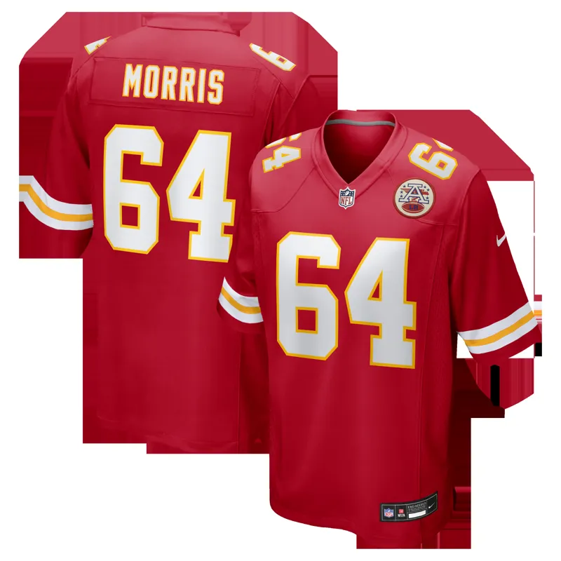 Kansas City Chiefs Jersey Wanya Morris Red Game Jersey - Image 2