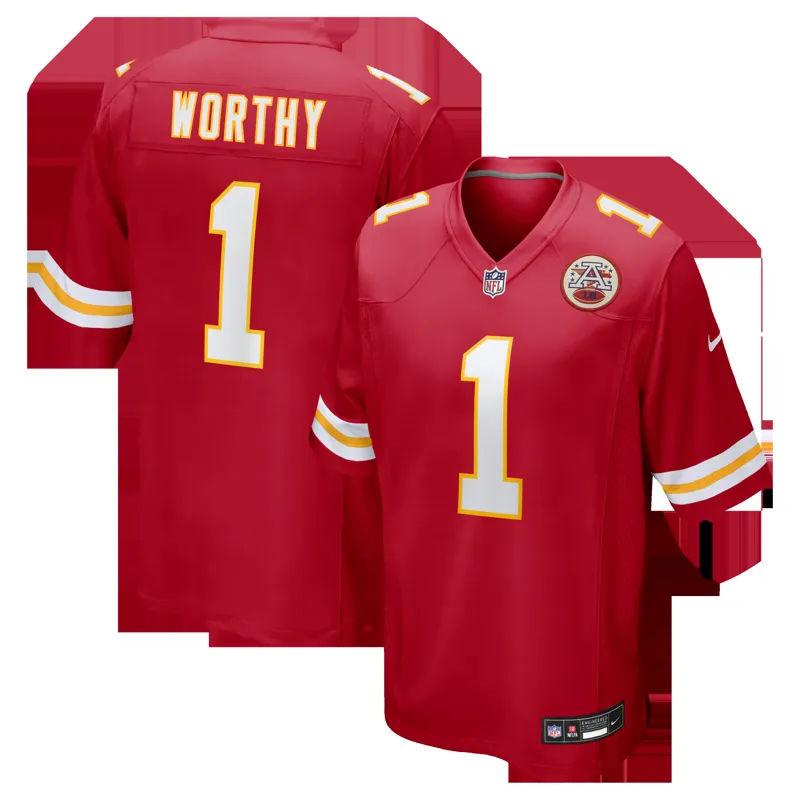 Kansas City Chiefs Jersey Wanya Morris Red Game Jersey - Image 5