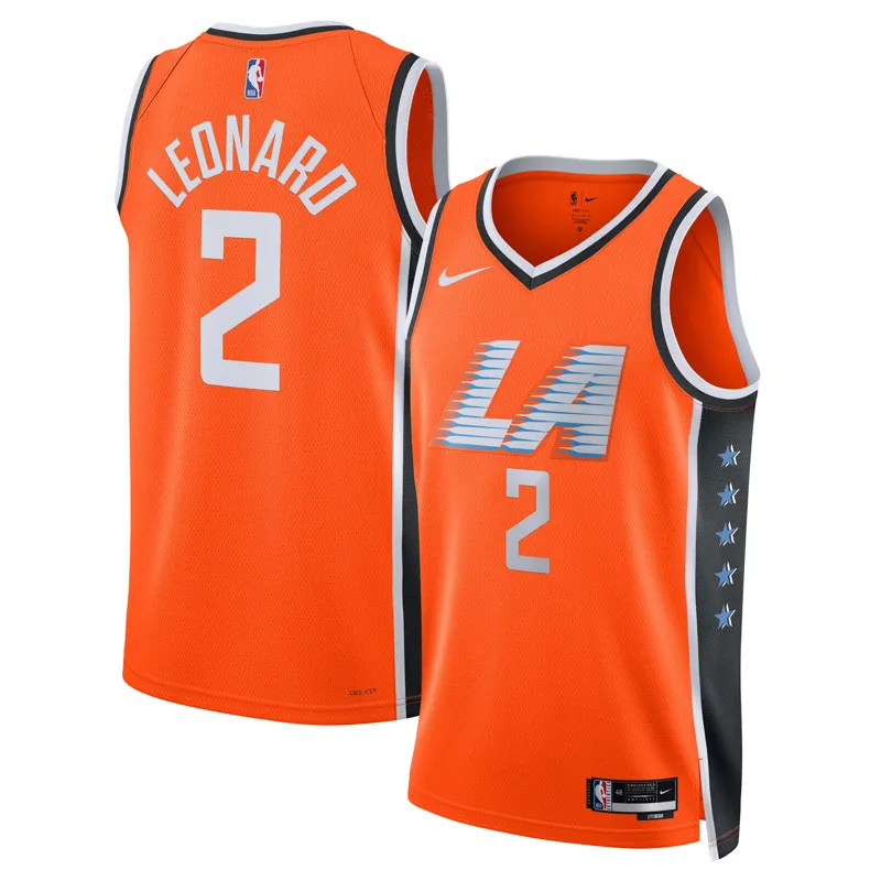 La Clippers Jersey Kawhi Leonard Blue 2019-20 Fast Break Icon Edition Jersey - Image 5