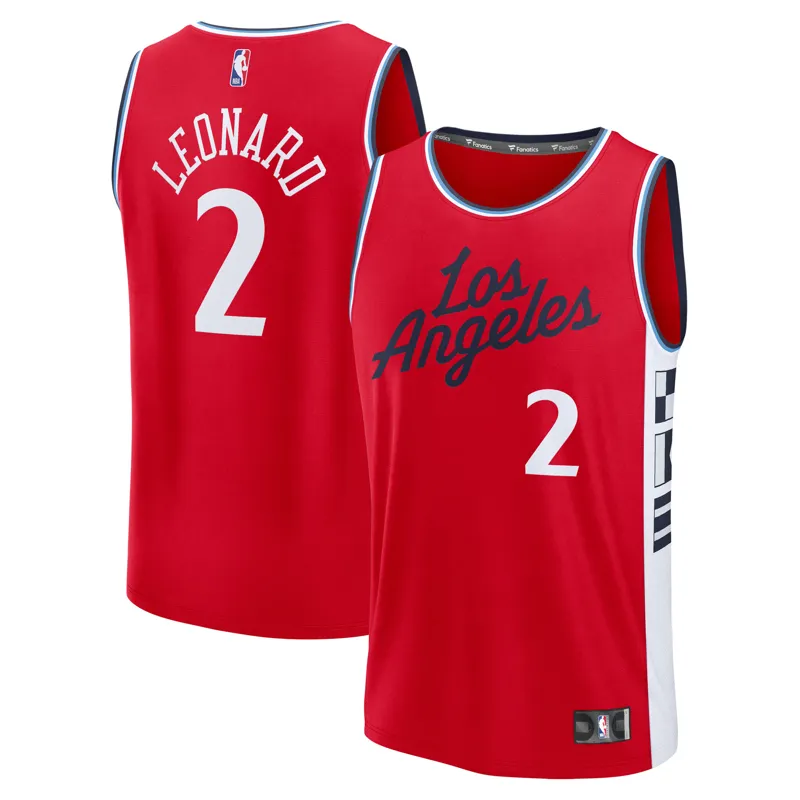 La Clippers Jersey Kawhi Leonard Red Fast Break Player Statement Edition Jersey
