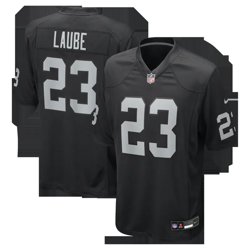 Las Vegas Raiders Jersey Dylan Laube Black Game Jersey - Image 2