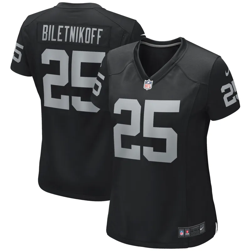 Las Vegas Raiders Jersey Fred Biletnikoff Black Game Retired Player Jersey