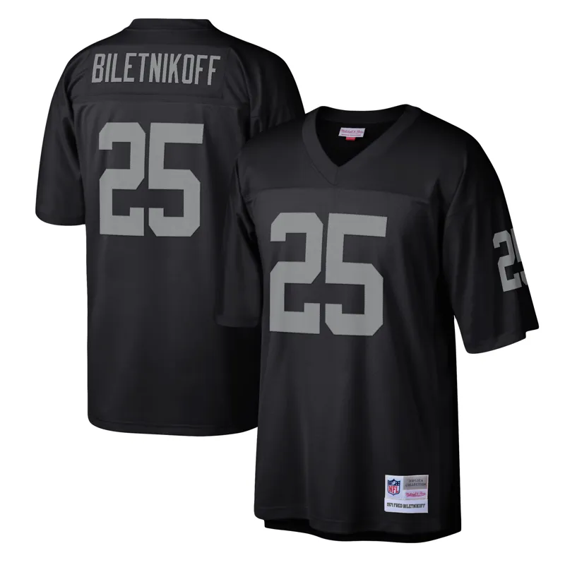 Las Vegas Raiders Jersey Fred Biletnikoff Black Game Retired Player Jersey - Image 2