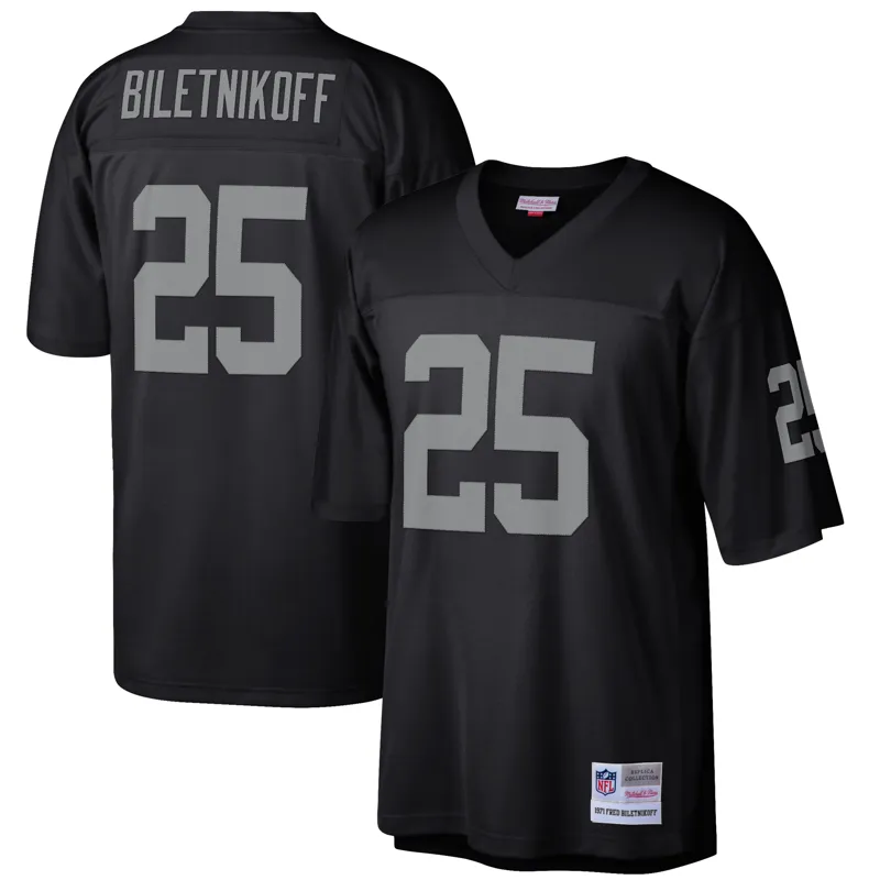 Las Vegas Raiders Jersey Fred Biletnikoff Black Game Retired Player Jersey - Image 3